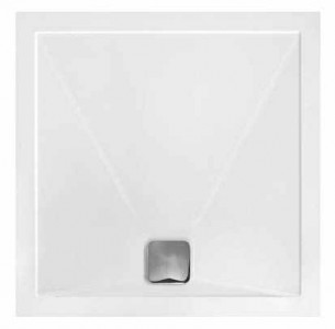 TM UK Elementary Anti-Slip Square Shower Tray 1000mm White [DAS1000SQ]
