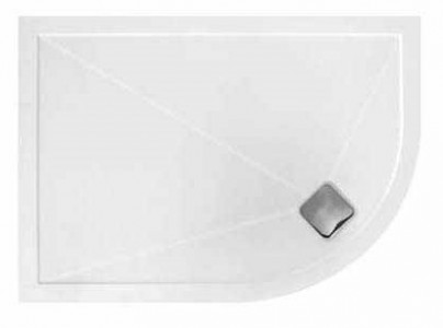 TM UK Elementary Right Hand Offset Quadrant Shower Tray 1200x900mm White [D251200X900QRH]