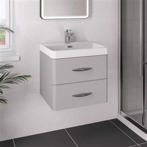 EASTBROOK 36.0035 Cavone 60 Wall Hung Drawer Unit Matt Grey (Basin Sold Separately)