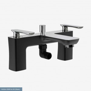 Eastbrook 93.0078 Helston Bath Shower Mixer BSM including kit Matt Textured Matt Black Chrome