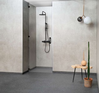 Fibo F5746-S Timeless Wall Panel with Aqualock Grey Sand Silk 600/900x1200/2400mm