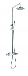 Flova E-XLTSKIT XL Thermostatic Exposed Shower Column with Easy Fix Kit Included Chrome