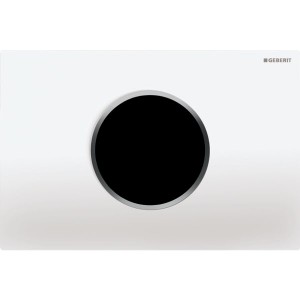 Geberit Touchless Automatic WC Flush - Sigma10 Design - White / Matt Chrome [115907KL1]