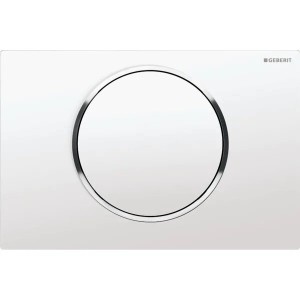 Geberit Sigma10 Flush Plate - White / Gloss Chrome / White [115758KJ5]