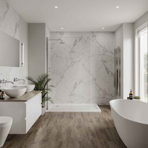 MultiPanel LINDA BARKER Wall Panel Hydrolock T&G 2400 x 1200 x 11mm Calacatta Marble [ML3460SHRHLTG17]