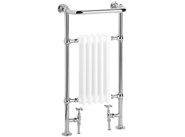 Heritage AHC80 Baby Clifton Heated Towel Rail Chrome/White Bars