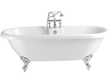 Heritage BOBW01 Oban Freestanding Double Ended Roll Top Acrylic Bath 1760mm