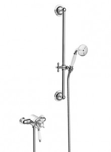 Heritage SDCDUAL09 Dawlish Exposed Shower with Premium Flexible Riser Kit Chrome