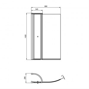 Ideal Standard E1137EO Connect Air Shower Bath Screen with Access Panel