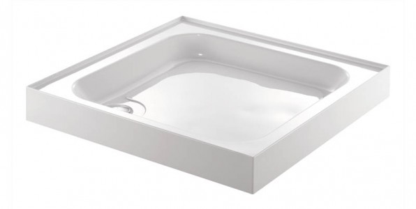 Just Trays Ultracast Flat Top Square Shower Tray 760mm White (Shower Tray Only) [A7604]