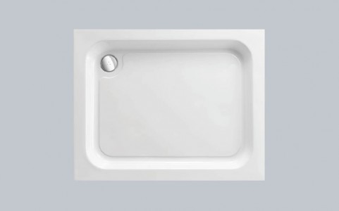 Just Trays Ultracast Anti-Slip Rectangular Shower Tray with 4 Upstands 1000x800mm White (Shower Tray Only) [AS1080140]