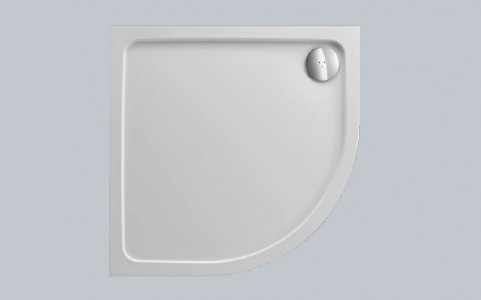 Just Trays Fusion Left Hand Anti-Slip Offset Quadrant Shower Tray 1200x800mm White [ASF1280LQ100]