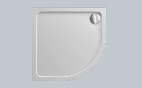 Just Trays Fusion Right Hand Offset Quadrant Shower Tray with 2 Upstands 1000x800mm White [F1080RQ120]