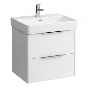 Laufen 22321102601 Base Vanity Unit - 2x Drawers 570x440x515mm Matt White (Vanity Unit Only - Basin NOT Included)