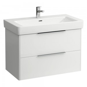 Laufen 23921102611 Base Vanity Unit - 2x Drawers 810x440x515mm Gloss White (Vanity Unit Only - Basin NOT Included)