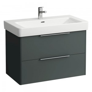 Laufen 23921102661 Base Vanity Unit - 2x Drawers 810x440x515mm Traffic Grey (Vanity Unit Only - Basin NOT Included)
