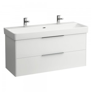 Laufen 24921102611 Base Vanity Unit - 2x Drawers 1160x440x515mm Gloss White (Vanity Unit Only - Basin NOT Included)
