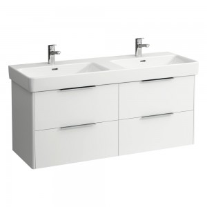 Laufen 25141102601 Base Vanity Unit - 4x Drawers 1260x440x515mm Matt White (Vanity Unit Only - Basin NOT Included)