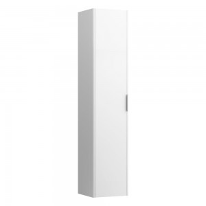 Laufen 26711102601 Base Tall Cabinet - 1x Left Hinged Door/1x Fixed Shelf & 4x Glass Shelves 335x350x1650mm Matt White