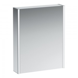 Laufen 4084219001441 Frame 25 Single Left Hinged Door Mirrored Cabinet 150x600x750mm Aluminium Frame