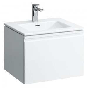 Laufen 609614231041 Pro S Vanity Unit - 1x Drawer & Slim Washbasin 435x500x600mm Wenge (Brassware NOT Included)