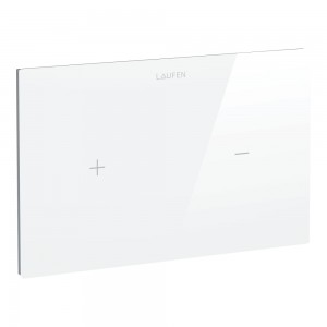 Laufen 8956640200001 Contactless Dual Flush Electronic Glass Flush Plate AW4 White