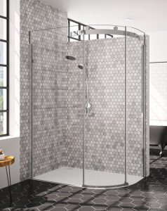 MERLYN M103233CL Series 10 Single Door Offset Quadrant 1000x800mm Clear Glass Left Hand