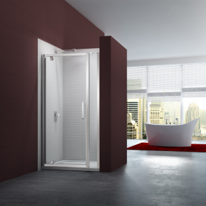 MERLYN M61201H Series 6 Pivot Shower Door 700mm with In-Line Panel Chrome
