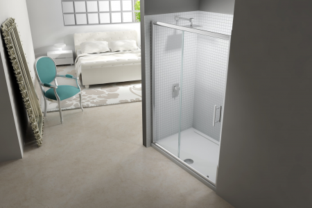 MERLYN M68261P2H Series 6 Sliding Shower Door 1500mm with In-Line Panel 215mm Chrome