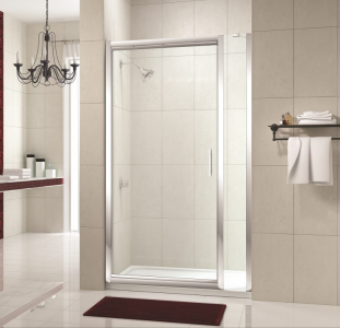 MERLYN M84421P2H Series 8 In-Fold Shower Door 900mm with In-Line Panel 210mm Chrome Frame