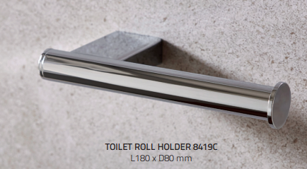 Miller 8419C Miami Toilet Roll & Spare Roll Holder 90x140mm Chrome