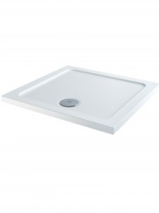 MX Group Elements Square Shower Tray with 90mm Waste 700mm White [XHA]