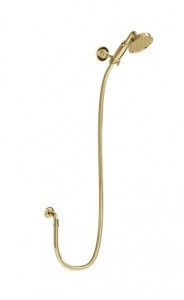 Burlington Riviera Shower Handset Kit with Bracket Hose & Elbow Gold [RIV20GOLD]