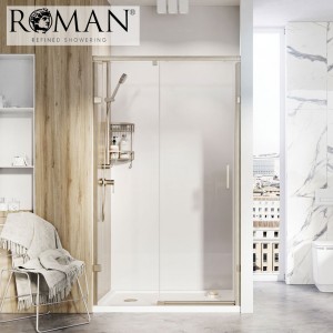 Roman Liberty 8 Sliding One Door for 1400mm Alcove Fitting - Right Hand Polished Nickel [KT1D14RPN]