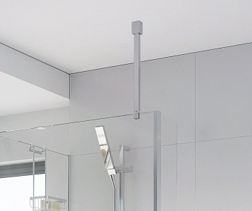 Roman Wetrooms Square Ceiling Brace Kit 1030mm (max) Polished Nickel [LBBKC50SQPN] [CEILING BRACE KIT ONLY - WETROOM PANELS NOT INCLUDED]