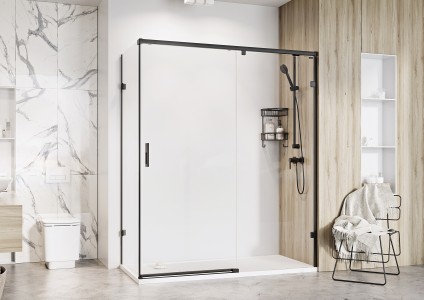 Roman Liberty 8 Sliding One Door for 1500mm Corner Fitting - Left Hand Chrome [KT1D15LCS] [DOOR SYSTEM ONLY SIDE PANEL NOT INCLUDED]