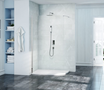 MERLYN S8CURV900B Series 8 Wetroom - Curved Showerwall & Shower Tray 900mm