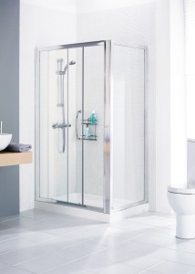 Lakes LK1SP080S Classic 6mm Framed Side Panel 800x1850mm Silver Frame (Shower Doors NOT Included)