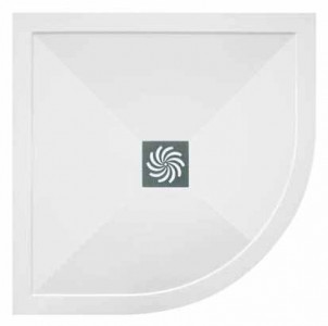 TM UK Symmetry Quadrant Shower Tray 900mm White [T250900QUAD]