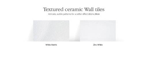 Utopia Textured Effect Wall Tiles - White Matrix - Pk 1.13m2 [T0800004]