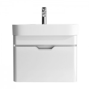 Tissino Loretto Base Unit with Wash Basin 570mm Gloss White (Brassware NOT Included) [TLT-401]