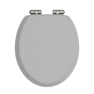 Heritage Toilet Seat Soft Close Vintage Gold Hinges - Dove Grey