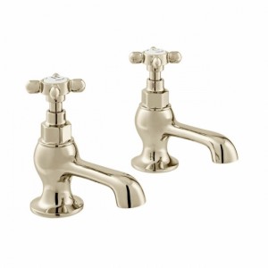 Booth & Co by Vado BC-AXB-106-BN Basin Pillar Taps Nickel