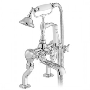 Booth & Co by Vado BC-AXB-131-CP Deck Mounted Bath Shower Mixer with Shower Kit Chrome