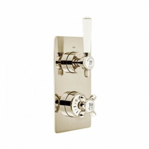 Booth & Co by Vado BC-AXB-148/2-BN Concealed Thermostatic Valve 2 Outlets 2 Handles Nickel