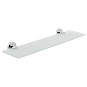 Vado Elements Frosted Glass Shelf 558mm (22 inch) Chrome [ELE-185-C/P]