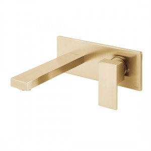 Individual by Vado Notion Wall Mounted Basin Mixer Tap with 200mm Spout Brushed Gold [IND-NOT109FS/A-BRG]