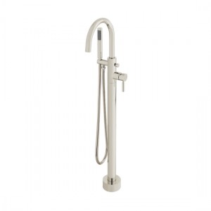 Individual by Vado Origins Floor Mounted Bath Mixer Tap with Shower Kit Brushed Nickel [IND-ORI233-BRN]