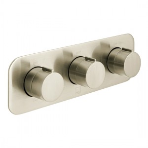 Individual by Vado Tablet Altitude Thermo Shower Valve 3 Outlets & 3 Handles (Horizontal) Brushed Nickel [IND-T128/3-H-ALT-BRN]