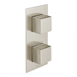 Individual by Vado Tablet Notion Thermo Shower Valve 2 Outlets & 2 Handles (Vertical) Brushed Nickel [IND-T148/2-NOT-BRN]